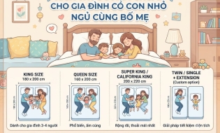 Chọn Kích Thước Nệm Ngủ Cùng Con Chuẩn Nhất Cho Gia Đình