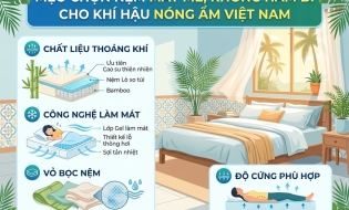Chọn Nệm Nằm Mát Lưng, Không Nóng Bí Mùa Hè Oi Nóng